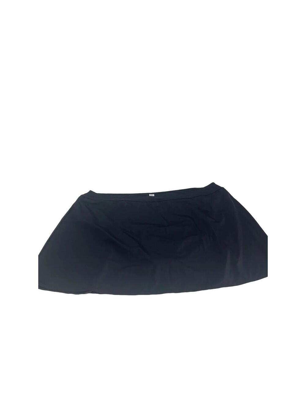 New Women’s Plus Size 26W Bathing Suit Black Swim Skirt Bottoms with Underwear